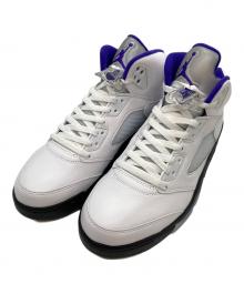 NIKE（ナイキ）の古着「ハイカットスニーカー/Nike Air Jordan 5 "Dark Concord"」｜ホワイト×ブルー