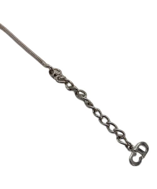 Christian Dior（クリスチャン ディオール）Christian Dior (クリスチャン ディオール) ロゴプレートネックレス シルバーの古着・服飾アイテム