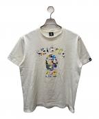 A BATHING APE×F.C.R.B.ア ベイシング エイプ×エフシーレアルブリストル）の古着「半袖Tシャツ」｜ホワイト×レインボー