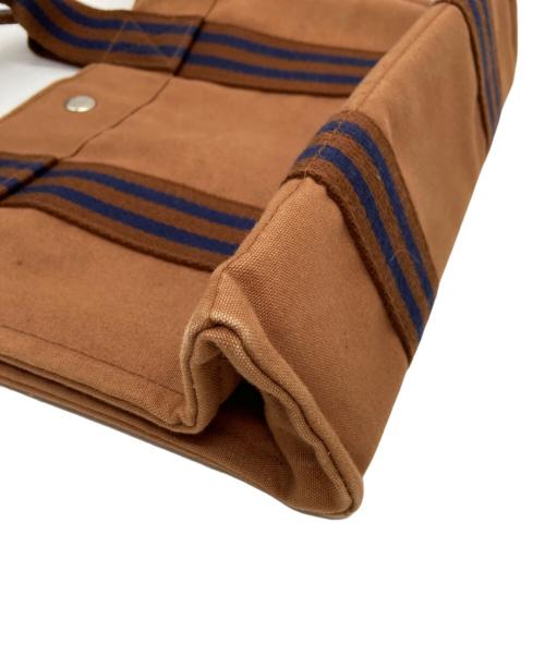 HERMES（エルメス）HERMES (エルメス) ハンドバッグ ブラウン×ネイビーの古着・服飾アイテム