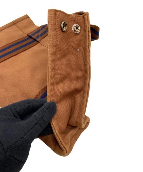 HERMES（エルメス）HERMES (エルメス) ハンドバッグ ブラウン×ネイビーの古着・服飾アイテム