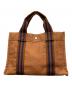 HERMES（エルメス）の古着「ハンドバッグ」｜ブラウン×ネイビー