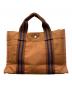 HERMES (エルメス) ハンドバッグ ブラウン×ネイビー：8000円