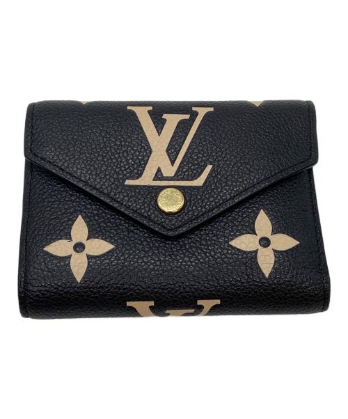 LOUIS VUITTON（ルイ ヴィトン）LOUIS VUITTON (ルイ ヴィトン) 3つ折り財布/モノグラム・アンプラント・ポルトフォイユ・ヴィクトリーヌ ブラック×アイボリーの古着・服飾アイテム