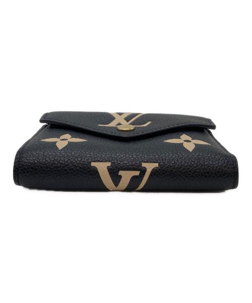 LOUIS VUITTON（ルイ ヴィトン）LOUIS VUITTON (ルイ ヴィトン) 3つ折り財布/モノグラム・アンプラント・ポルトフォイユ・ヴィクトリーヌ ブラック×アイボリーの古着・服飾アイテム