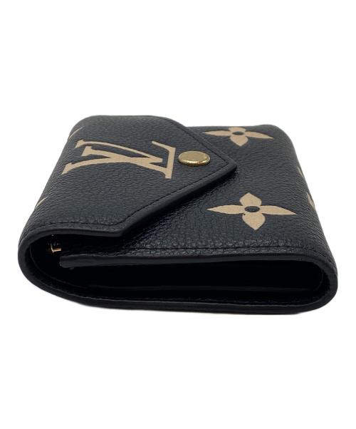 LOUIS VUITTON（ルイ ヴィトン）LOUIS VUITTON (ルイ ヴィトン) 3つ折り財布/モノグラム・アンプラント・ポルトフォイユ・ヴィクトリーヌ ブラック×アイボリーの古着・服飾アイテム