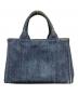 PRADA (プラダ) ハンドバッグ/カナパミニ/デニム インディゴ：36000円