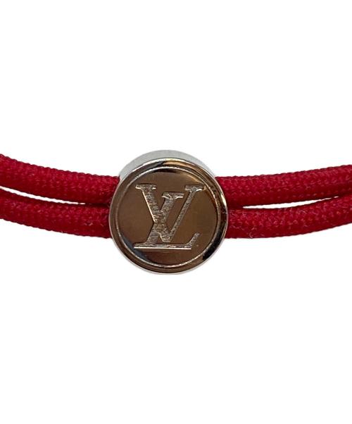 LOUIS VUITTON（ルイ ヴィトン）LOUIS VUITTON (ルイ ヴィトン) ロゴブレスレット/ブラスレ・LVスペース レッド×シルバーの古着・服飾アイテム