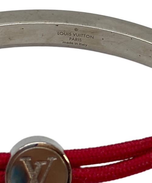 LOUIS VUITTON（ルイ ヴィトン）LOUIS VUITTON (ルイ ヴィトン) ロゴブレスレット/ブラスレ・LVスペース レッド×シルバーの古着・服飾アイテム