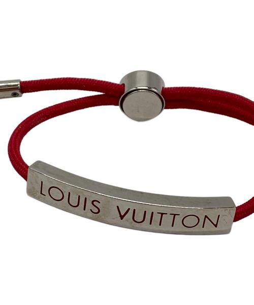 LOUIS VUITTON（ルイ ヴィトン）LOUIS VUITTON (ルイ ヴィトン) ロゴブレスレット/ブラスレ・LVスペース レッド×シルバーの古着・服飾アイテム