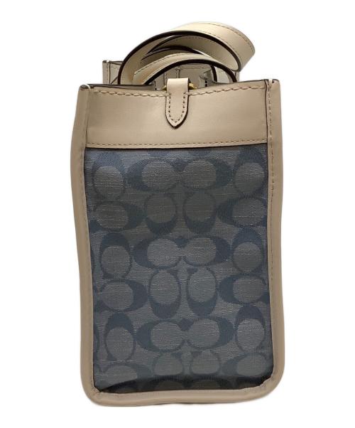 COACH（コーチ）COACH (コーチ) 2WAYバッグ ライトブルー×ホワイトの古着・服飾アイテム