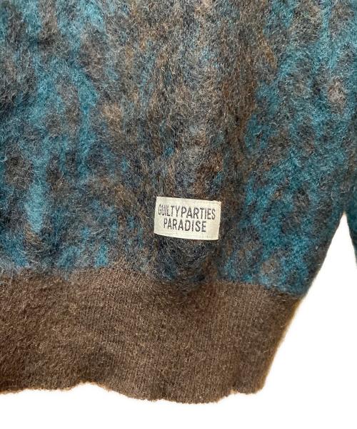 WACKO MARIA（ワコマリア）WACKO MARIA (ワコマリア) シャギーニット/18FW LEOPARD MOHAIR SWEATER ブラウン×グリーン サイズ:Lの古着・服飾アイテム