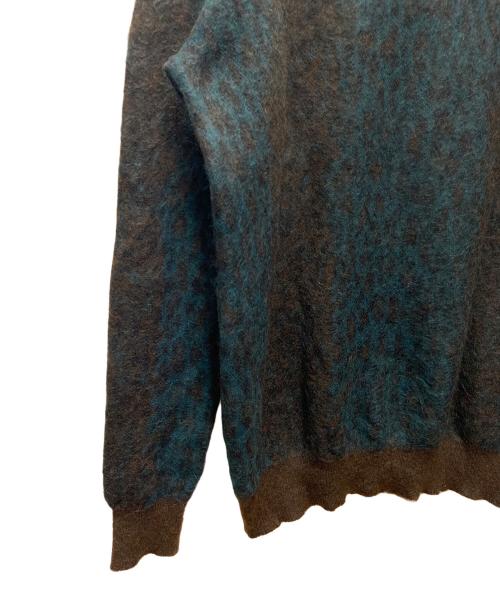 WACKO MARIA（ワコマリア）WACKO MARIA (ワコマリア) シャギーニット/18FW LEOPARD MOHAIR SWEATER ブラウン×グリーン サイズ:Lの古着・服飾アイテム