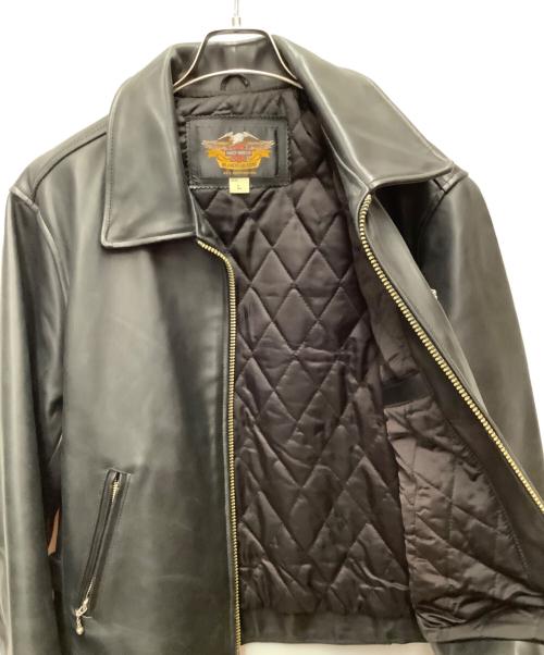 HARLEY-DAVIDSON（ハーレーダビッドソン）HARLEY-DAVIDSON (ハーレーダビッドソン) シングルライダースジャケット ブラック サイズ:Lの古着・服飾アイテム
