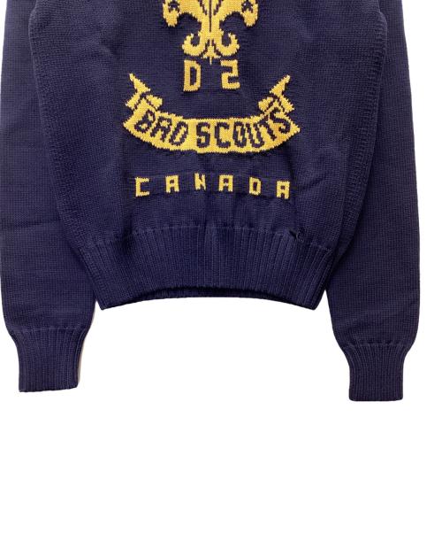 DSQUARED2（ディースクエアード）DSQUARED2 (ディースクエアード) 厚手ニット ネイビー サイズ:XSの古着・服飾アイテム