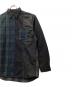 中古・古着 THE NORTHFACE PURPLELABEL (ザ・ノースフェイス パープルレーベル) 長袖シャツ/Plaid Patchwork Shirt ブラック×ホワイト×ネイビー×グリーン サイズ:L：14000円