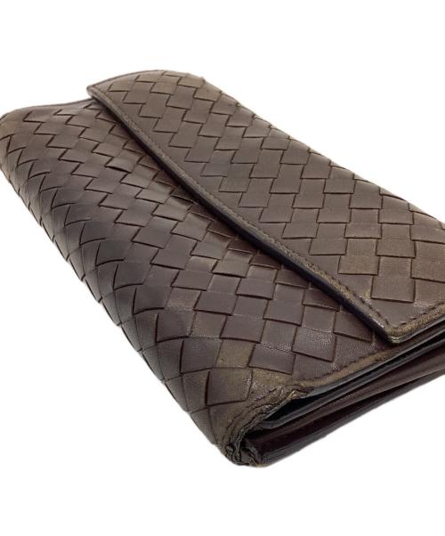 BOTTEGA VENETA（ボッテガベネタ）BOTTEGA VENETA (ボッテガベネタ) 長財布 ブラウンの古着・服飾アイテム