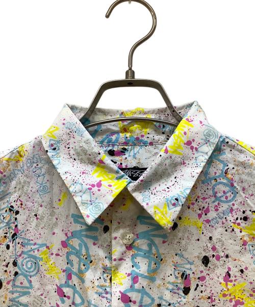stussy（ステューシー）stussy (ステューシー) 半袖シャツ/ペイントモチーフ マルチカラー サイズ:Mの古着・服飾アイテム
