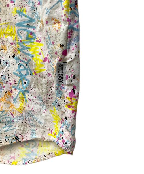 stussy（ステューシー）stussy (ステューシー) 半袖シャツ/ペイントモチーフ マルチカラー サイズ:Mの古着・服飾アイテム