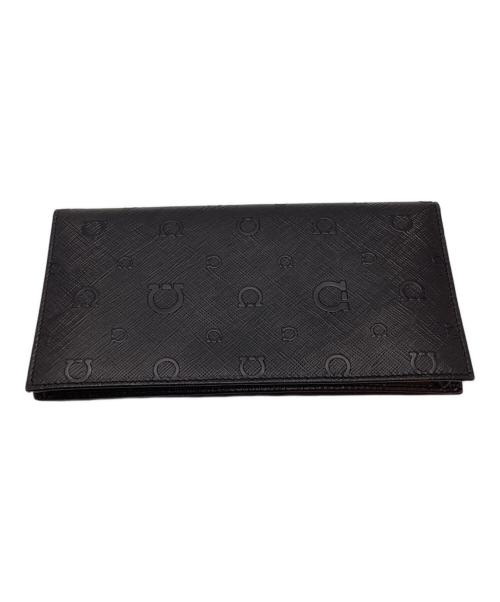 Salvatore Ferragamo（サルヴァトーレ フェラガモ）Salvatore Ferragamo (サルヴァトーレ フェラガモ) 2つ折り長財布 ブラックの古着・服飾アイテム