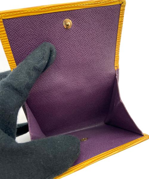 LOUIS VUITTON（ルイ ヴィトン）LOUIS VUITTON (ルイ ヴィトン) 2つ折り財布/ポルトモネ・ビエ・カルトクレディ イエロー×パープルの古着・服飾アイテム