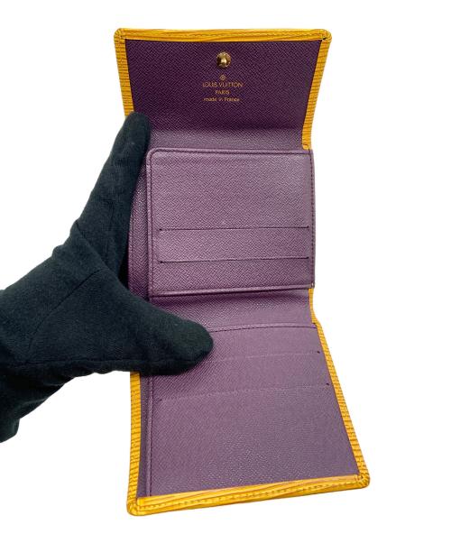 LOUIS VUITTON（ルイ ヴィトン）LOUIS VUITTON (ルイ ヴィトン) 2つ折り財布/ポルトモネ・ビエ・カルトクレディ イエロー×パープルの古着・服飾アイテム