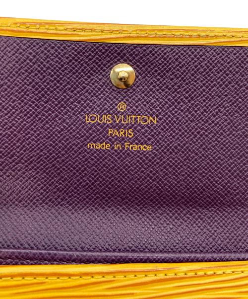 LOUIS VUITTON（ルイ ヴィトン）LOUIS VUITTON (ルイ ヴィトン) 2つ折り財布/ポルトモネ・ビエ・カルトクレディ イエロー×パープルの古着・服飾アイテム