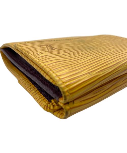LOUIS VUITTON（ルイ ヴィトン）LOUIS VUITTON (ルイ ヴィトン) 2つ折り財布/ポルトモネ・ビエ・カルトクレディ イエロー×パープルの古着・服飾アイテム