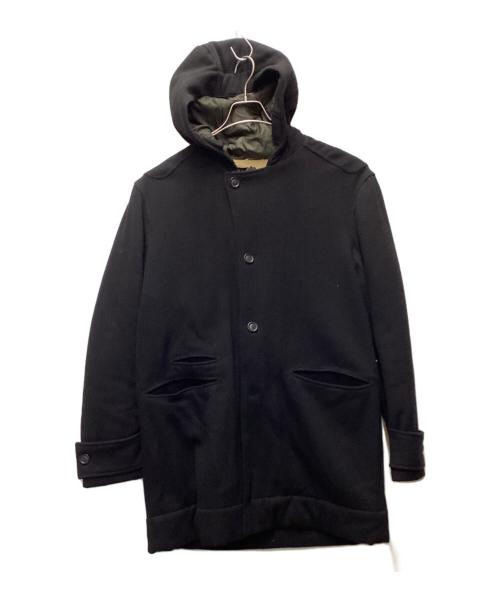 MONTEREGGI POINT（モンテレッジ・ポイント）MONTEREGGI POINT (モンテレッジ・ポイント) 中綿コート ブラック サイズ:48の古着・服飾アイテム