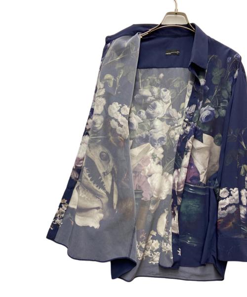 LAD MUSICIAN（ラッドミュージシャン）LAD MUSICIAN (ラッドミュージシャン) 長袖シャツ ネイビー×グレー サイズ:42の古着・服飾アイテム