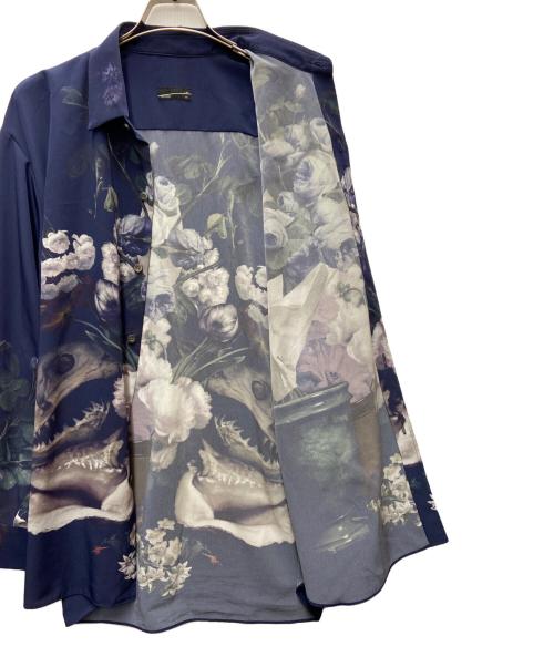 LAD MUSICIAN（ラッドミュージシャン）LAD MUSICIAN (ラッドミュージシャン) 長袖シャツ ネイビー×グレー サイズ:42の古着・服飾アイテム