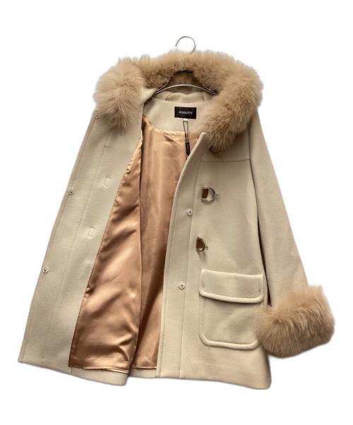 JUSGLITTY（ジャスグリッティー）JUSGLITTY (ジャスグリッティー) ファーコート ベージュ サイズ:1の古着・服飾アイテム