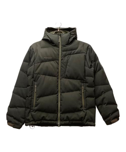 MAMMUT（マムート）MAMMUT (マムート) Atlas Hoody Herringbone Down Jacket 750FP ブラック×オリーブ サイズ:Lの古着・服飾アイテム