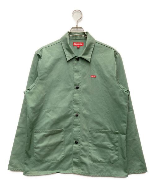 SUPREME（シュプリーム）Supreme (シュプリーム) シャツジャケット/small box logo shop jacket グリーン サイズ:Mの古着・服飾アイテム