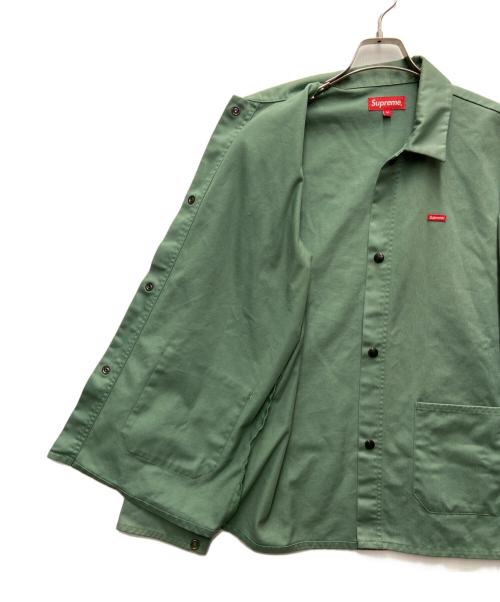 SUPREME（シュプリーム）Supreme (シュプリーム) シャツジャケット/small box logo shop jacket グリーン サイズ:Mの古着・服飾アイテム