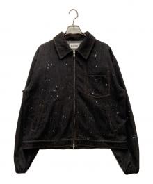 BLATTINO（ブラッティーノ）の古着「デニムジャケット/ペイントジップジャケット」｜ブラック