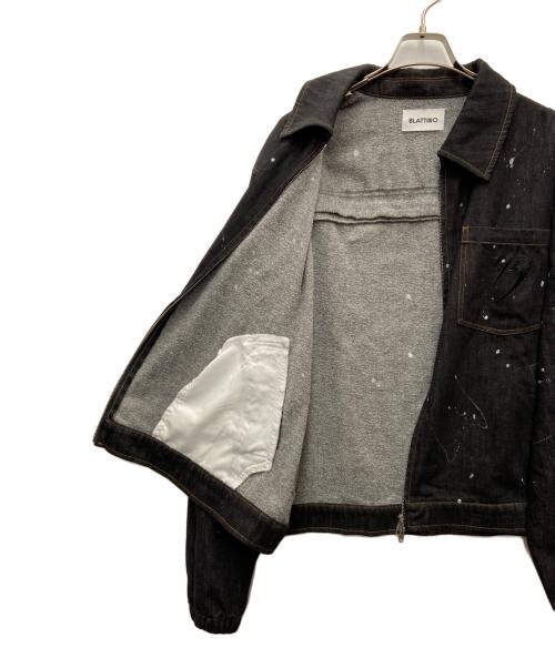 BLATTINO（ブラッティーノ）BLATTINO (ブラッティーノ) デニムジャケット/ペイントジップジャケット ブラック サイズ:Mの古着・服飾アイテム
