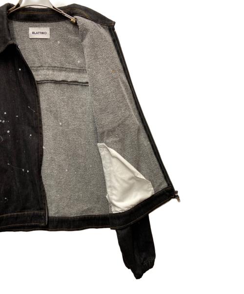 BLATTINO（ブラッティーノ）BLATTINO (ブラッティーノ) デニムジャケット/ペイントジップジャケット ブラック サイズ:Mの古着・服飾アイテム