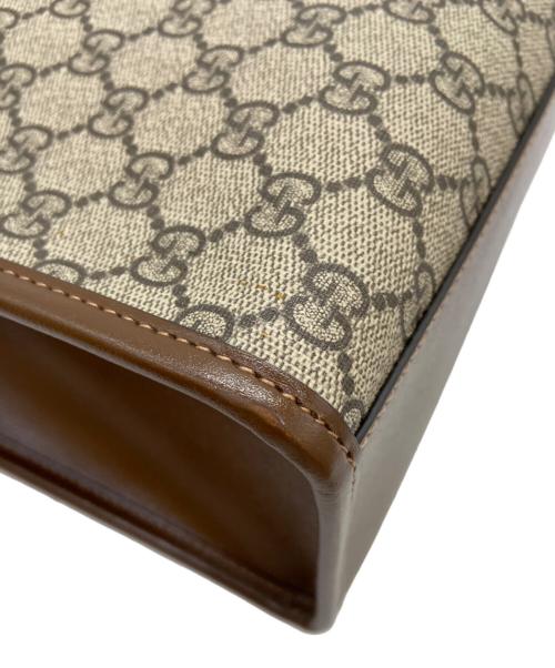 GUCCI（グッチ）GUCCI (グッチ) 2WAYバッグ/GGスプリーム/インターロッキングG ベージュ×ブラウンの古着・服飾アイテム