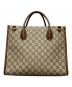 GUCCI (グッチ) 2WAYバッグ/GGスプリーム/インターロッキングG ベージュ×ブラウン：140000円