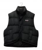 BALENCIAGAバレンシアガ）の古着「中綿ベスト/キャンペーンロゴ」｜ブラック