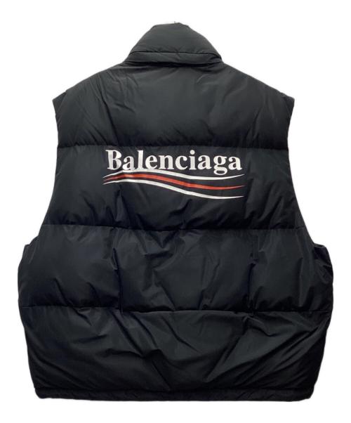 BALENCIAGA（バレンシアガ）BALENCIAGA (バレンシアガ) 中綿ベスト/キャンペーンロゴ ブラック サイズ:46の古着・服飾アイテム