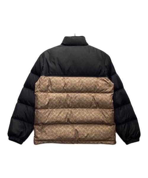 COACH（コーチ）COACH (コーチ) ダウンジャケット ベージュ×ブラック サイズ:Mの古着・服飾アイテム