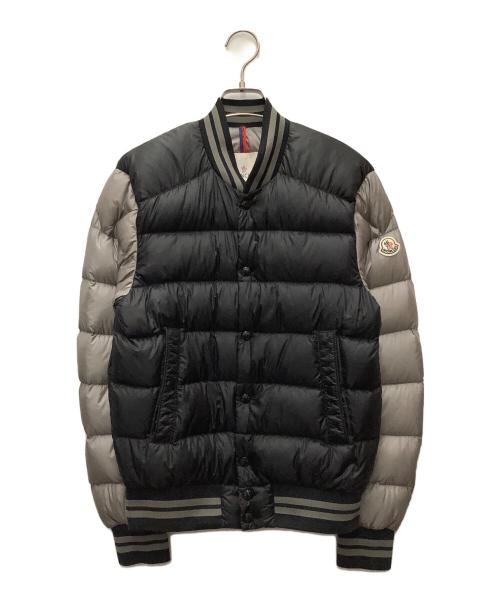 MONCLER（モンクレール）MONCLER (モンクレール) ダウンジャケット グレー×ブラック サイズ:1の古着・服飾アイテム