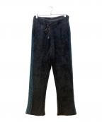 WHITELANDホワイトランド）の古着「ラインスウェットパンツ」｜ブラック×ブルー×グリーン