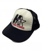 Hysteric Glamourヒステリックグラマー）の古着「メッシュキャップ」｜ブラック×ホワイト