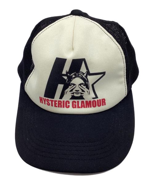 Hysteric Glamour（ヒステリックグラマー）Hysteric Glamour (ヒステリックグラマー) メッシュキャップ ブラック×ホワイトの古着・服飾アイテム