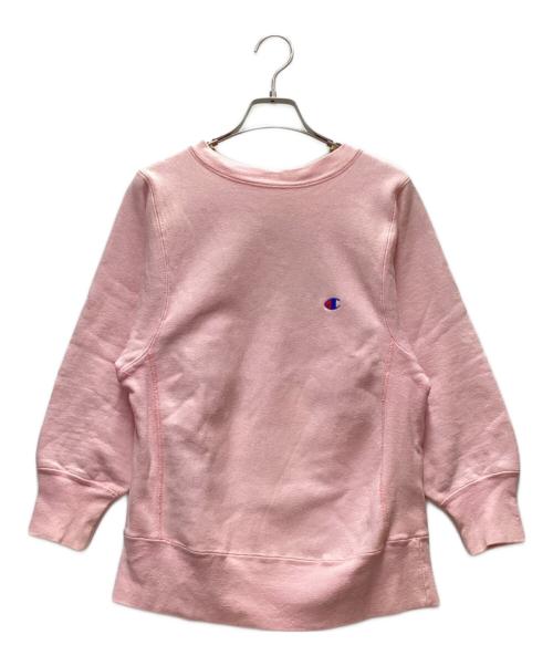 Champion REVERSE WEAVE（チャンピオン リバース ウィーブ）Champion REVERSE WEAVE (チャンピオン リバース ウィーブ) クルーネックスウェット ピンク サイズ:Sの古着・服飾アイテム