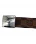LOUIS VUITTON (ルイ ヴィトン) レザーベルト ブラウン×シルバー：9000円