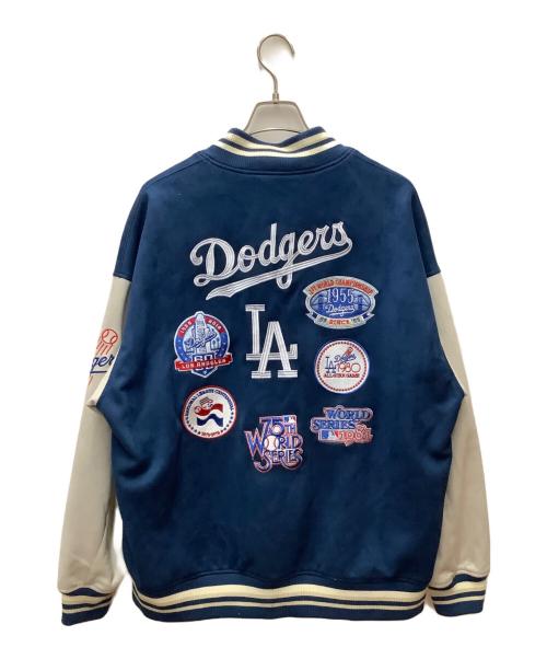 Cooperstown（クーパーズタウン）Cooperstown (クーパーズタウン) スタジャン ブルー×グレー サイズ:Lの古着・服飾アイテム